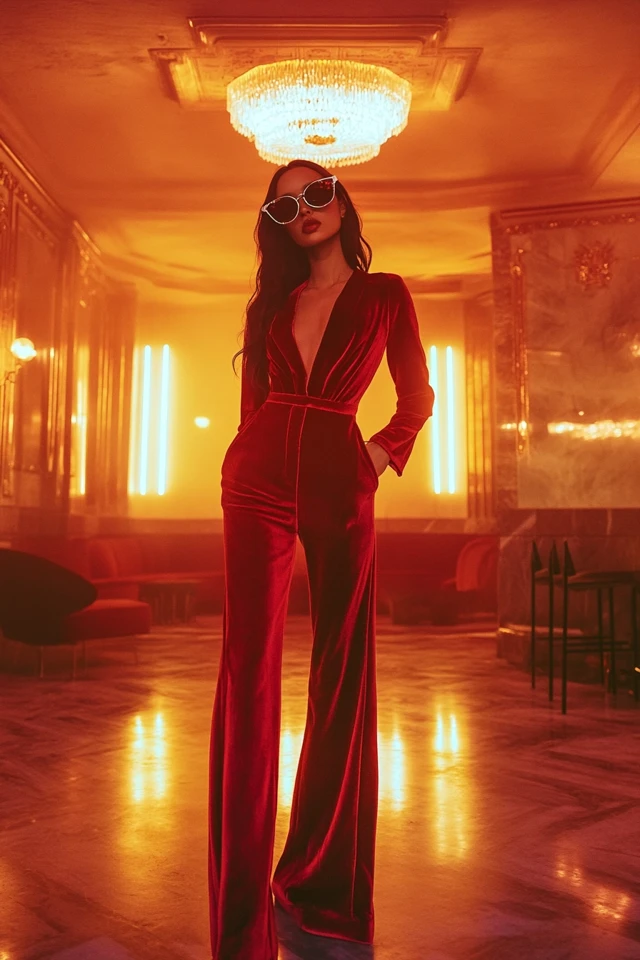 Luxe Velvet Jumpsuits for Winter Cocktail Events - photo 7