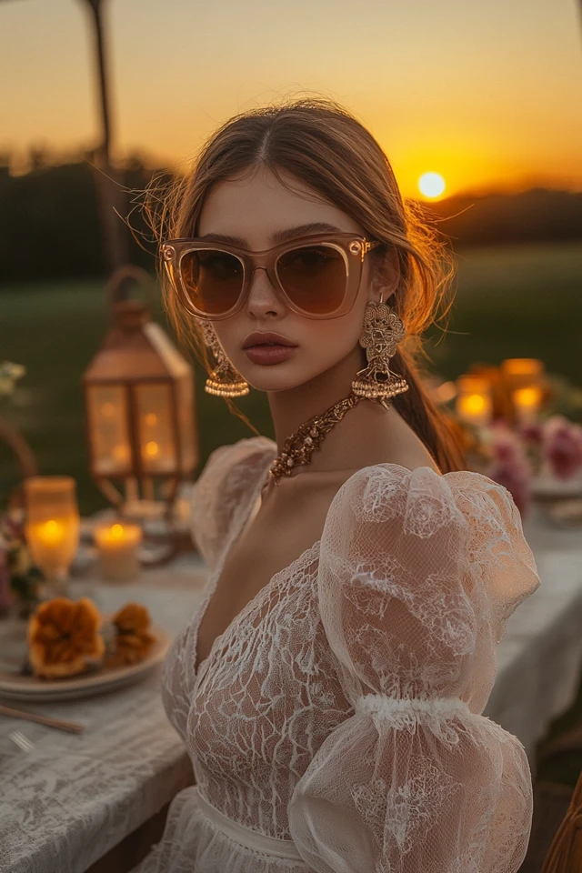 Sheer Tops with Statement Accessories for Spring Dinners - photo 7
