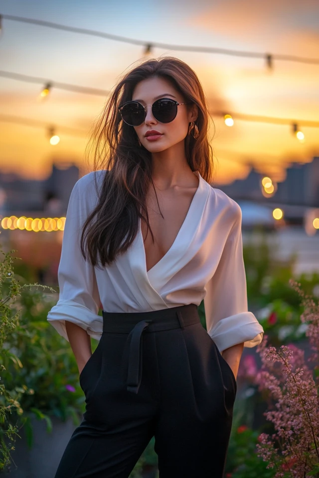 Layered Wrap Blouses for Work-to-Play Looks - photo 7