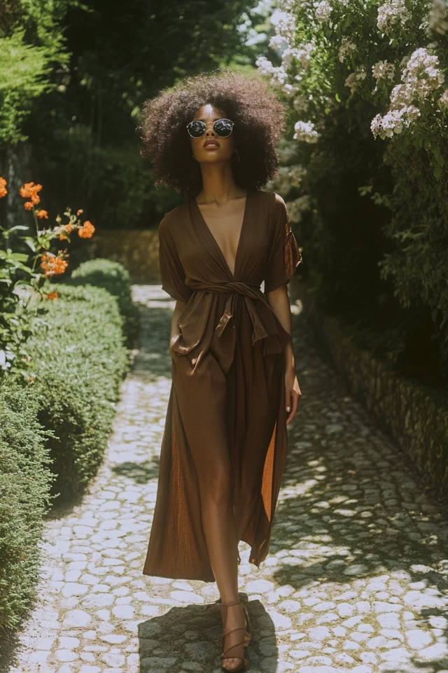 Wrap Midi Dresses with Flowing Skirts - photo 7