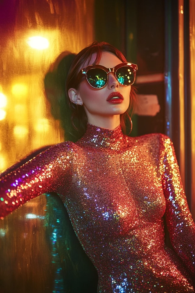 Bold Bachelor/Bachelorette Party Dresses with Glitter: Sparkly, Statement-Making, and Unforgettable