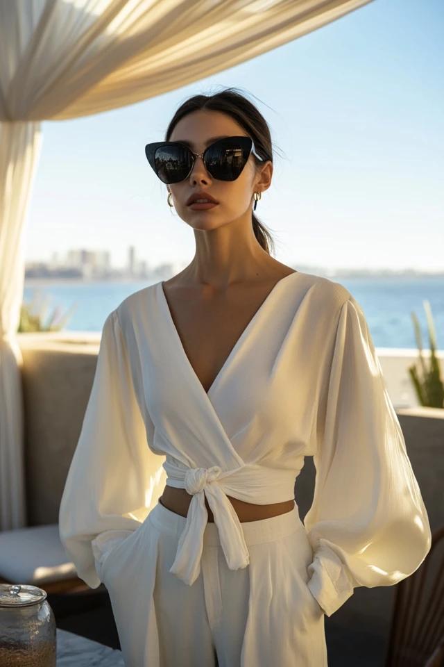 Fitted Wrap Tops with Statement Sleeves: The Perfect Blend of Elegance and Drama - photo 7