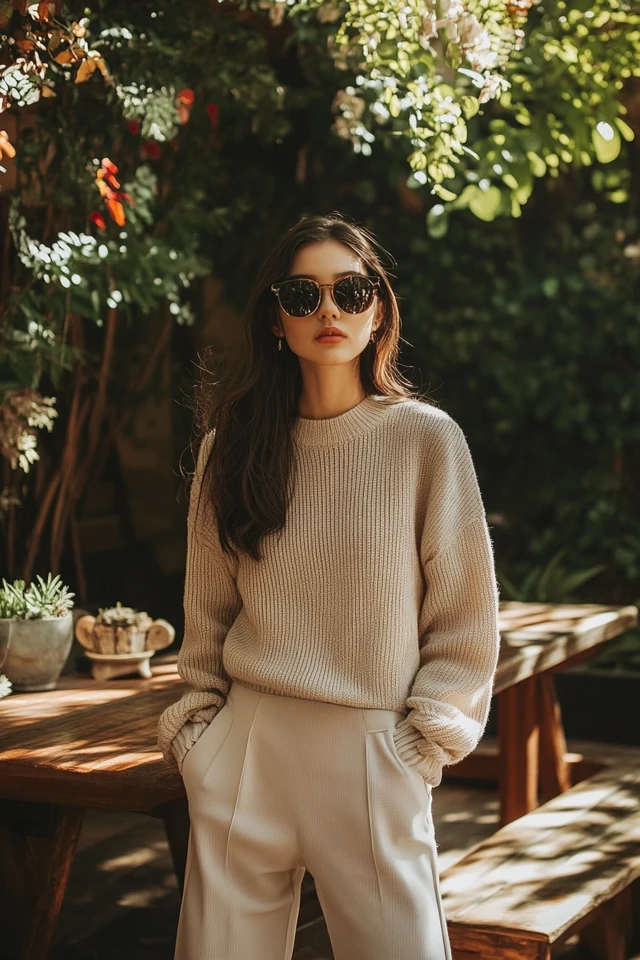 Straight-Leg Knit Pants for Comfortable Elegance: The Ultimate Blend of Style and Ease - photo 7