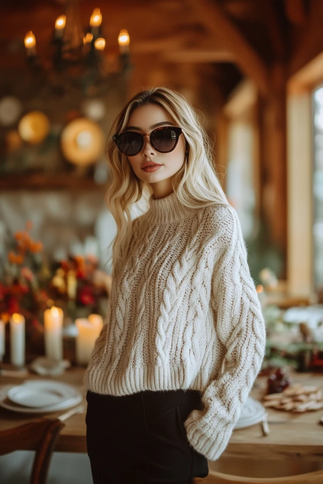 Cozy Thanksgiving Dinner Outfits with Warm Sweaters: Comfort Meets Seasonal Style - photo 7