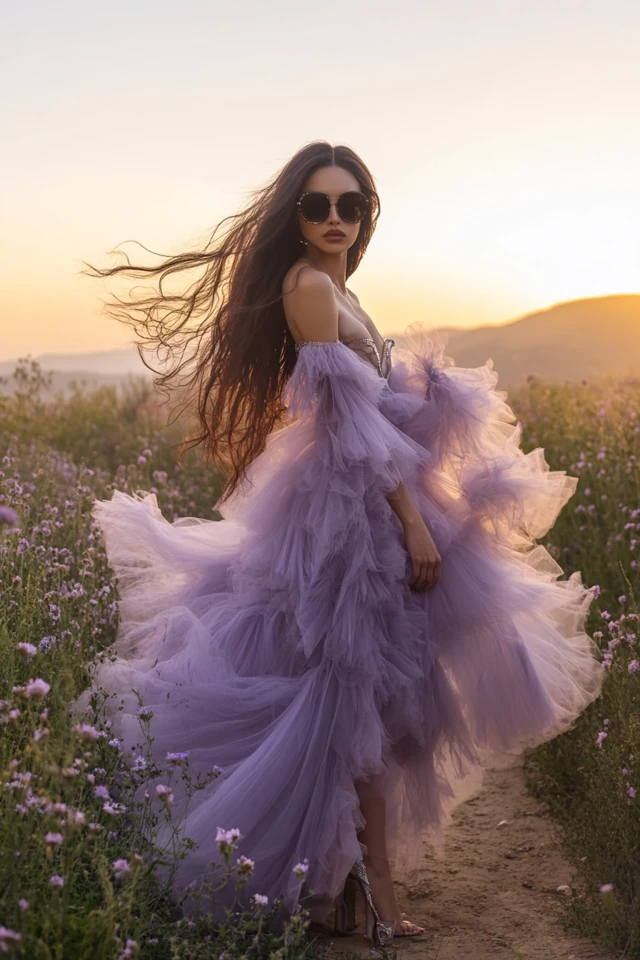 Romantic Engagement Photoshoot Dresses with Flowy Tulle: Dreamy Looks for Timeless Memories - photo 4