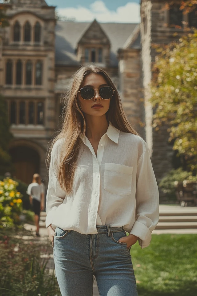 Casual Campus Styles with Oversized Button-Downs: Effortless Comfort Meets Academic Chic - photo 7