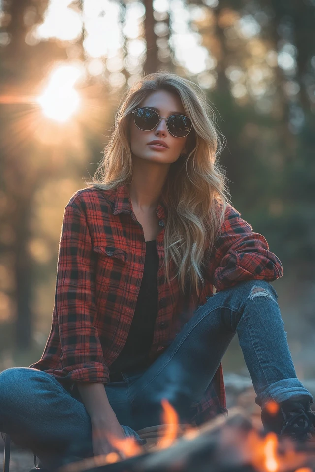 Relaxed Camping Styles with Cozy Flannels: Effortless Comfort for Outdoor Adventures - photo 7