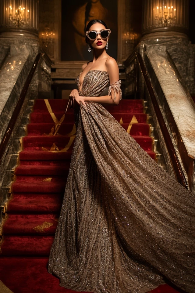 Glam Red Carpet Gowns with Statement Trains: Elevating Elegance to Iconic Heights - photo 7