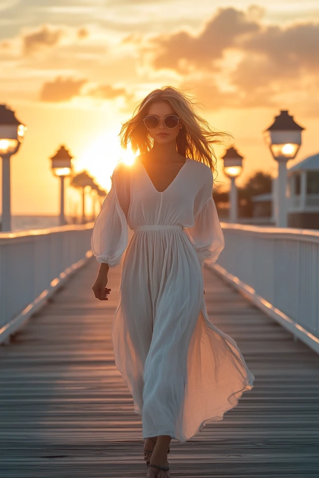 Relaxed Sunset Stroll Looks with Flowy Wrap Skirts: Effortless Elegance for Golden Hour - photo 7
