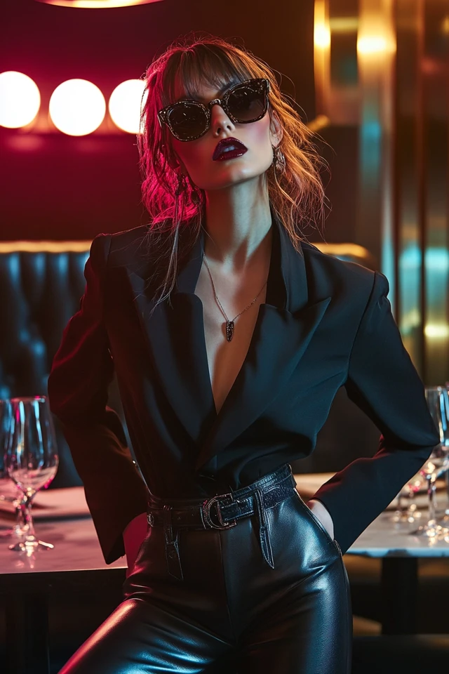 Edgy Dinner Date Styles with Leather Pants: Bold Looks for a Night Out - photo 7