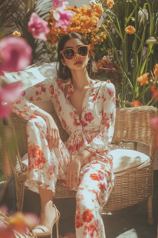 Stylish Springtime Brunch Looks with Floral Patterns: Effortless Elegance for the Season - photo 7