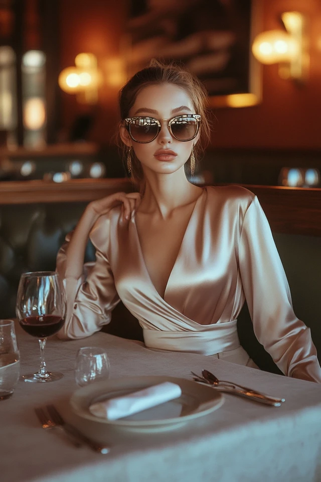 Effortless Wine and Dine Evening Looks with Satin Tops: Sophistication Made Simple - photo 7