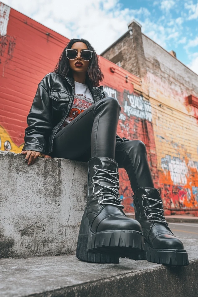 Statement Chunky Boots for Edgy Outfits - photo 6