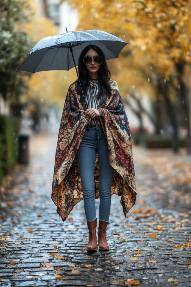 Water-Repellent Capes for Wet Fall Days - photo 7