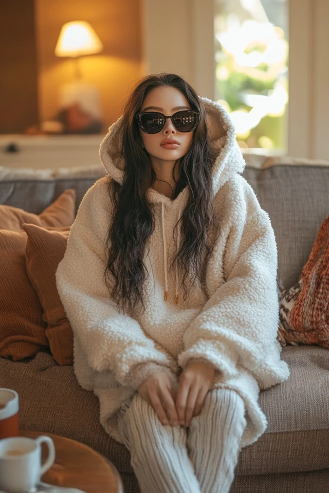 Cozy Sherpa Hoodies for Indoor Winter Comfort - photo 7