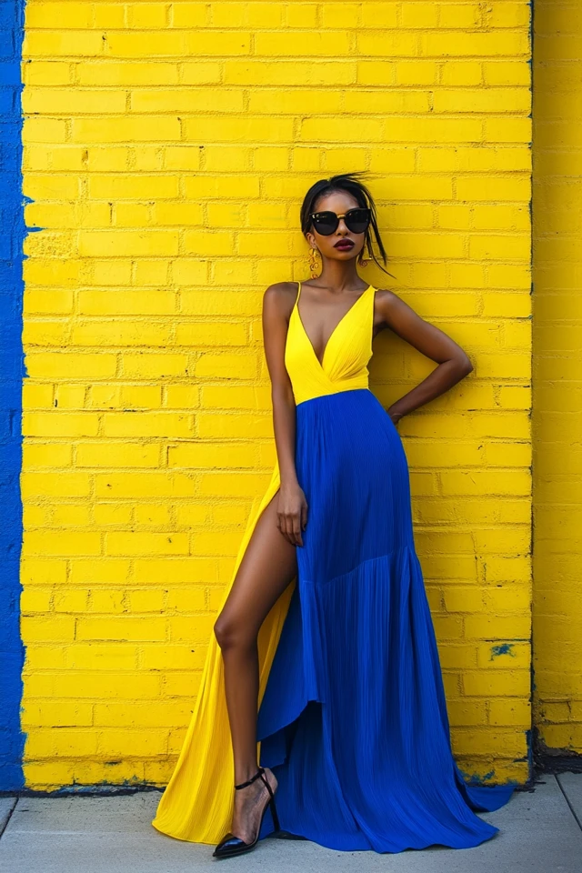 Mixing Cobalt Blue and Lemon Yellow for Bold Dresses: A Vibrant Guide to Standout Style