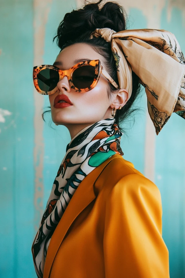 The Trendiest Hair Scarves and How to Tie Them - photo 7
