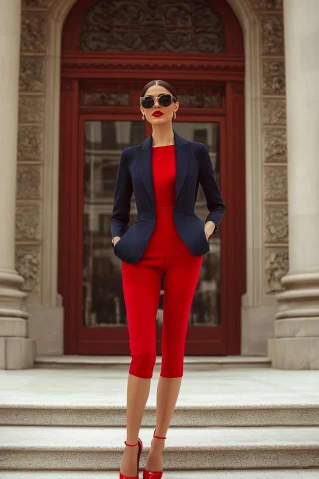 Regal Red and Navy Ensembles for Patriotic Events - photo 7