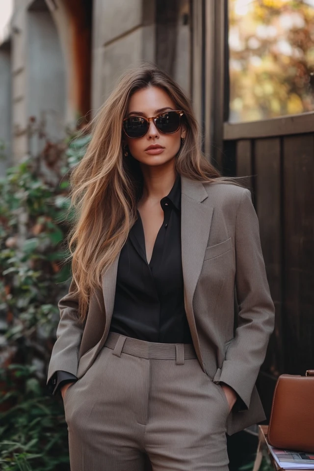 Relaxed Tailored Pantsuits for Fall Workwear Trends - photo 7