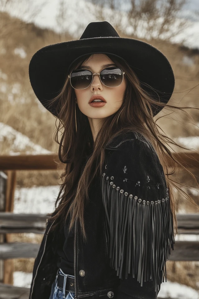 Fringe Details in Jackets for Winter Western Looks - photo 7