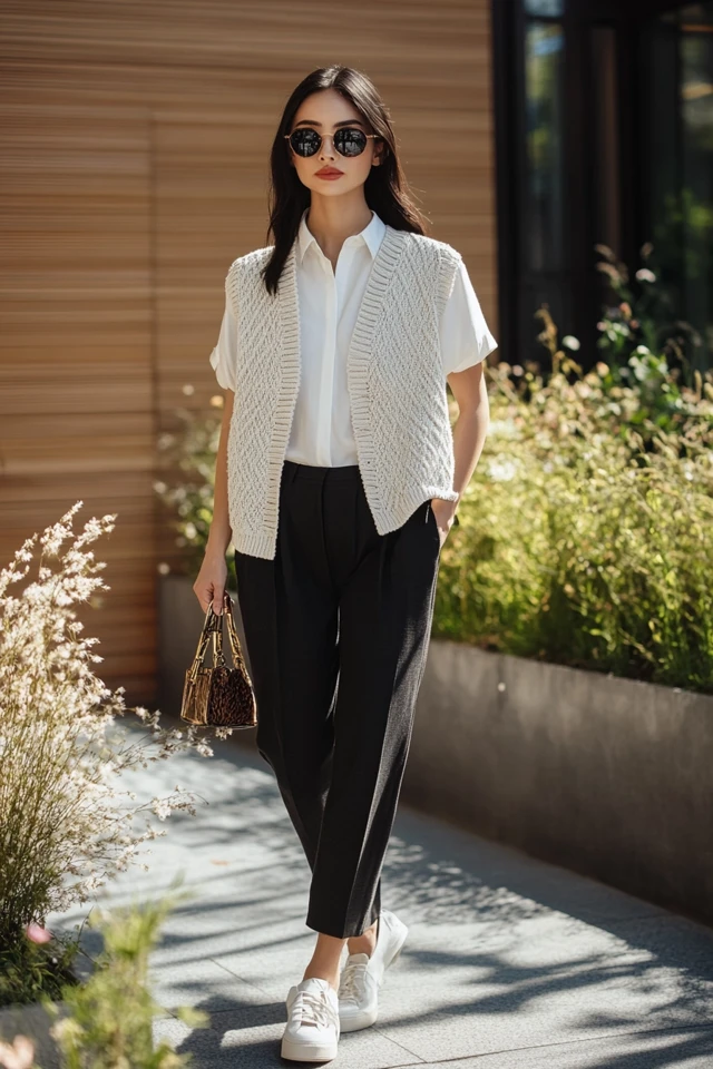 Sleeveless Knit Vests for Layered Spring Outfits - photo 7