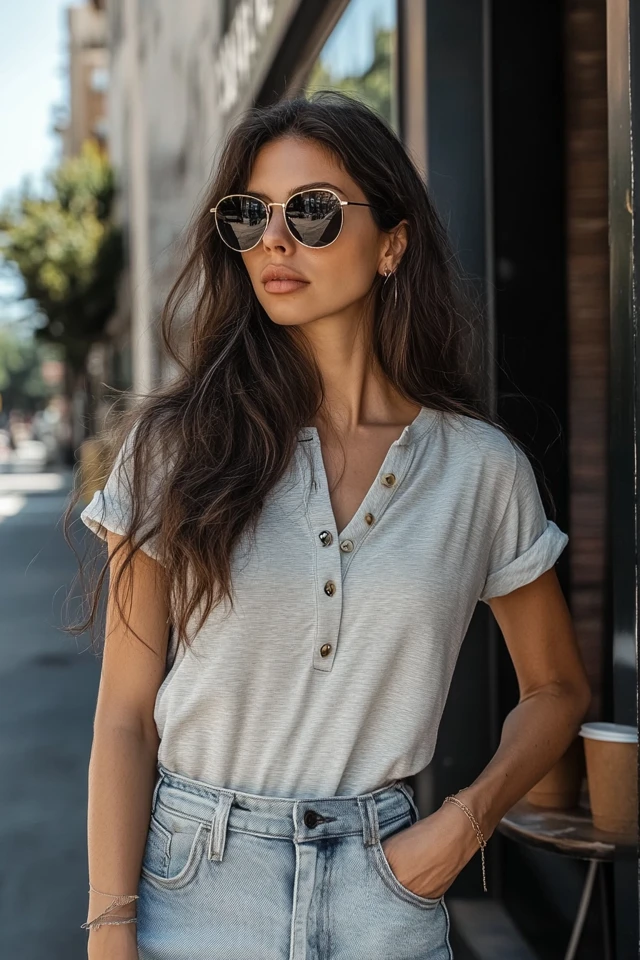 Relaxed Henley Tops for Casual Comfort - photo 7
