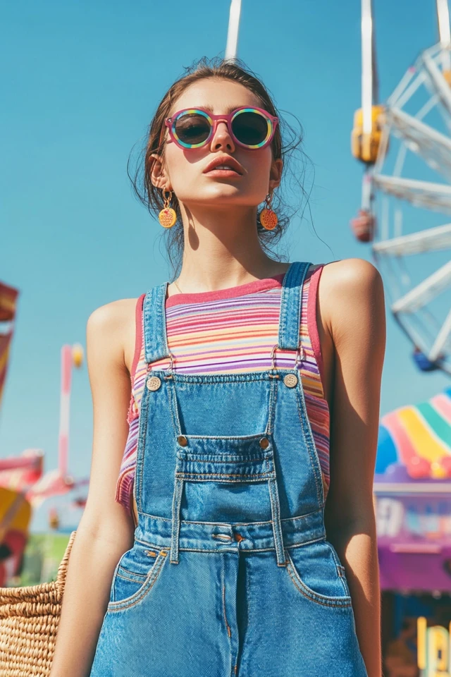 Fun Summer Fair Looks with Denim Overalls - photo 7