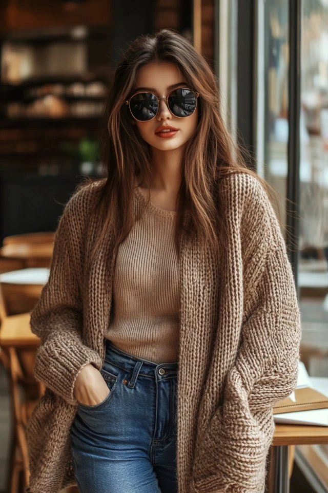 Casual Work-from-Café Styles with Knit Cardigans - photo 7