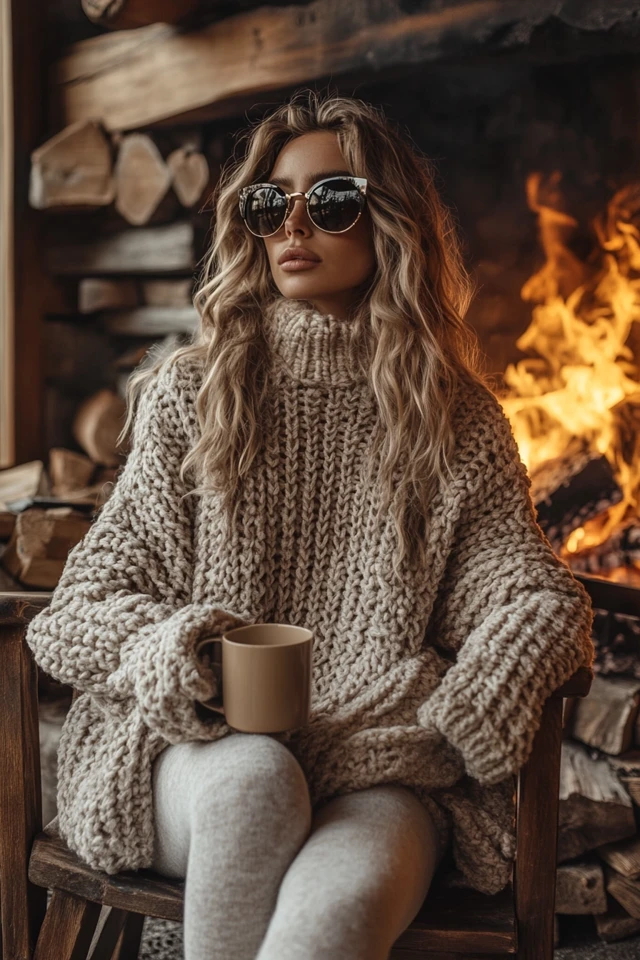 Cozy Cabin Fire Styles with Fluffy Socks - photo 7