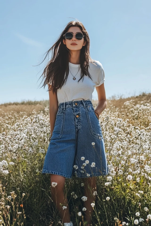 Button-Front Denim Skirts for Casual Days - photo 7