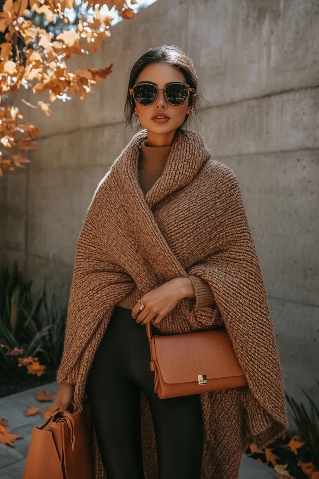 Stylish Knit Sweater Wraps for Dry and Cold Weather - photo 6