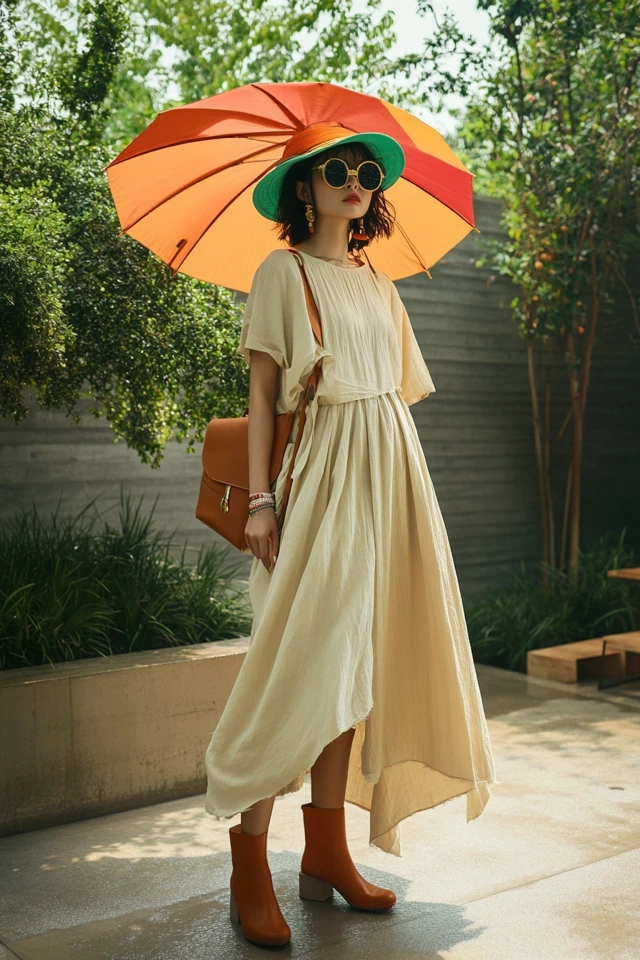 Easy-to-Layer Poncho Dresses for Mild Showers - photo 7