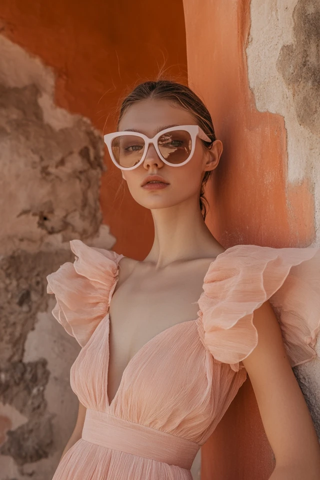 How to Style Peach and Light Grey for Subtle Chic Dresses - photo 7