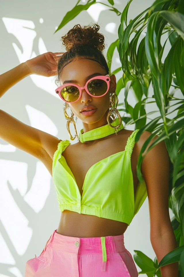 Fun Lime Green and Pink Outfits for Summer Adventures - photo 7