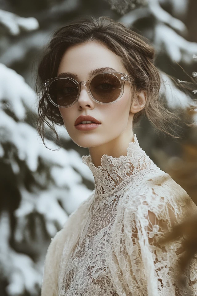 Combining Wool and Lace for Warm Winter Dresses - photo 7