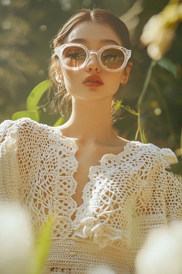 Combining Soft Cotton and Crochet in Day Dresses - photo 7