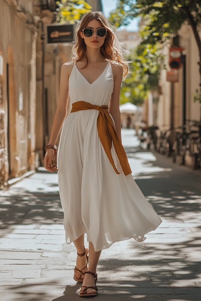 Strappy Sandals Paired with Midi Skirts for Summer Elegance - photo 7