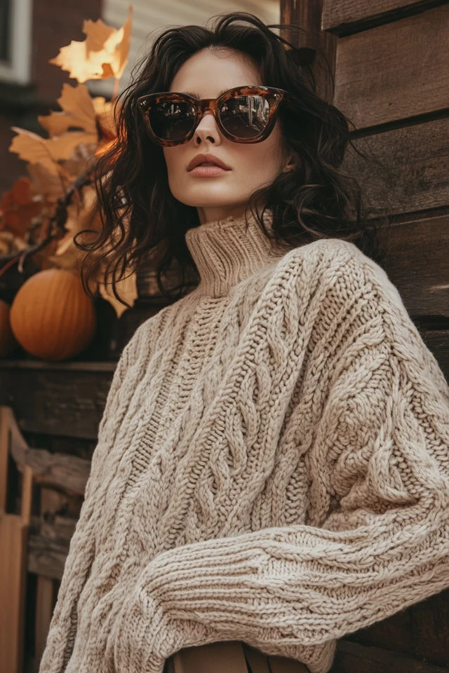 Cable Knit Sweaters in Neutral Tones for Fall Coziness - photo 7