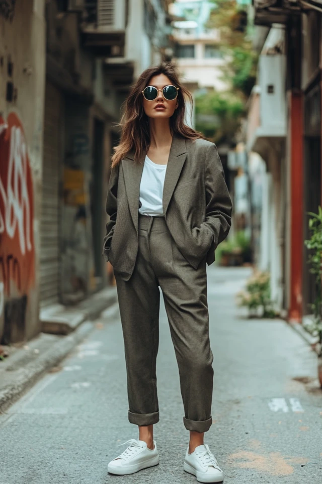 Trendy City Stroll Outfits with Statement Sneakers - photo 7