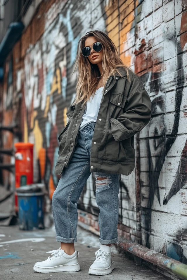 Edgy Graffiti Tour Outfits with Oversized Jackets - photo 7
