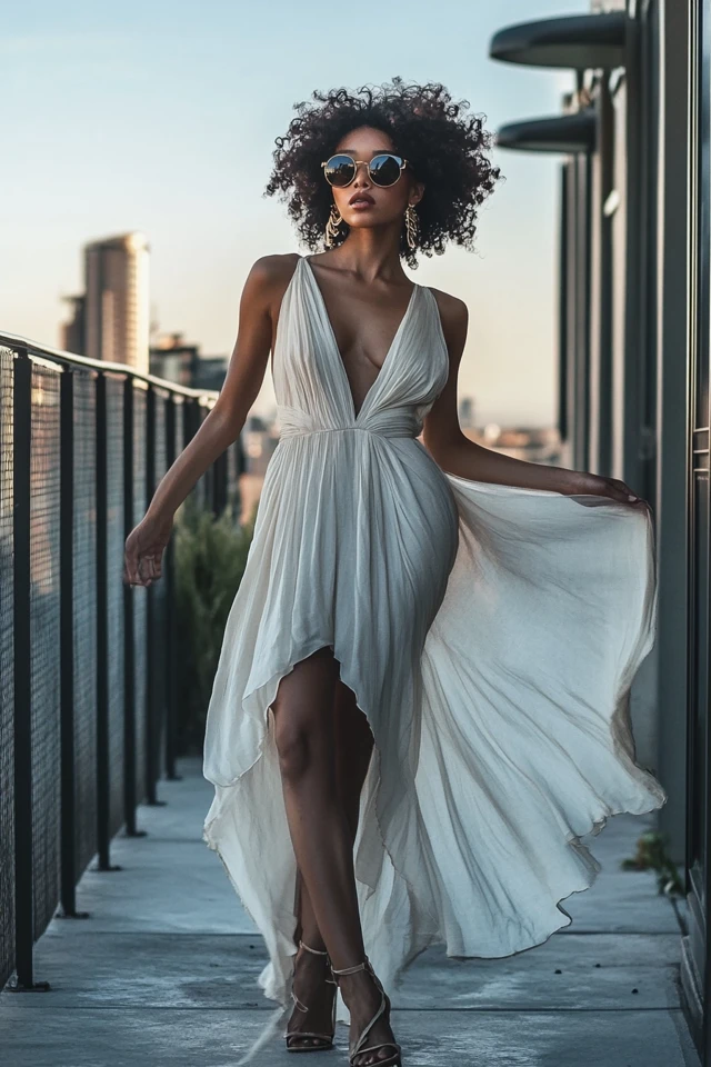 Romantic Rooftop Dinner Dresses with Flowy Silhouettes - photo 6