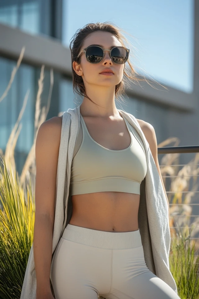 Minimalist Rooftop Yoga Outfits with Sleek Activewear - photo 7