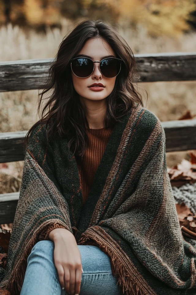 Warm Layered Ponchos for Windy Fall Weather - photo 7