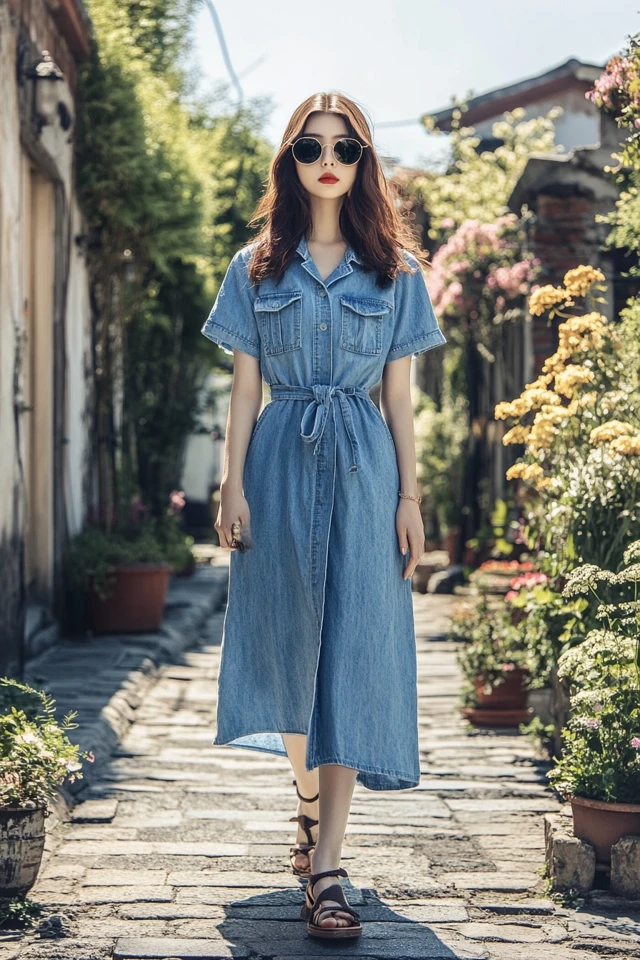 Light Denim Dresses for Breezy Spring Outings - photo 7