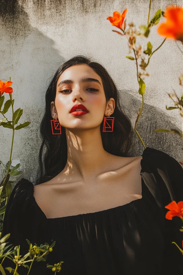 Styling Geometric Earrings with Minimalist Outfits - photo 7