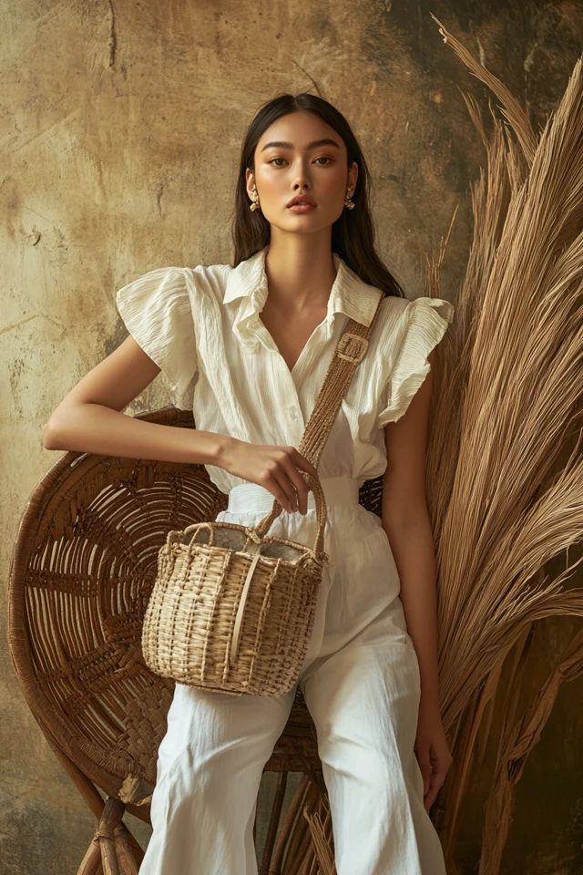 How to Wear Rattan Accessories Beyond Summer - photo 7