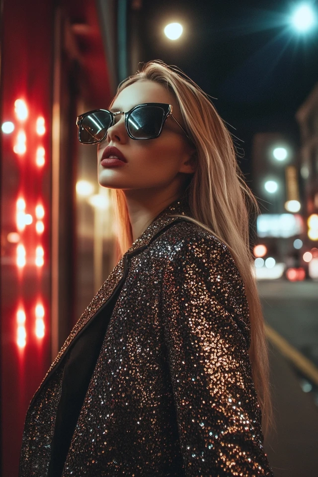 Edgy Sequin Jackets for Holiday Street Style Looks: Glam Meets Attitude - photo 4