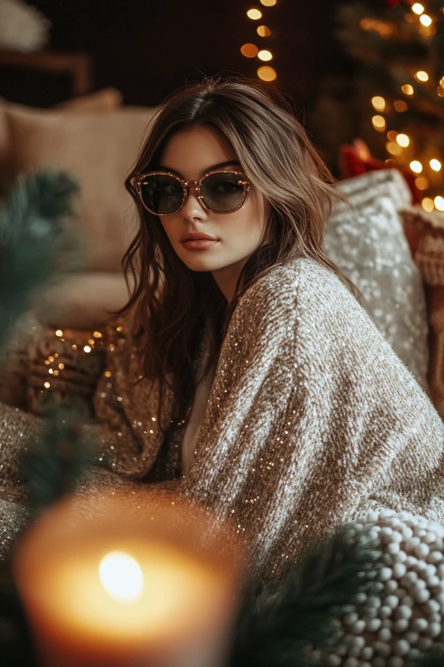 Festive Sparkly Cardigans for Family Movie Nights: Cozy Glamour for Memorable Evenings - photo 4