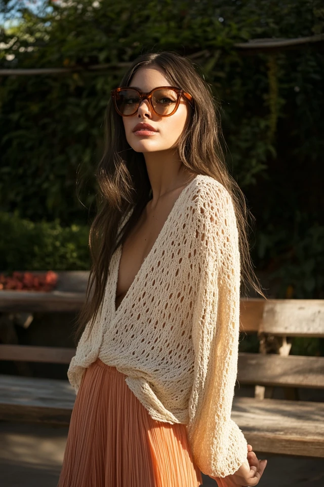 Layering Knitwear with Chiffon for Effortless Layers: A Guide to Chic and Cozy Style - photo 4