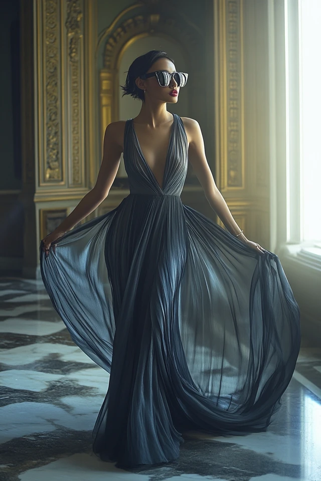 Chiffon and Metallics for Sophisticated Evening Looks: A Perfect Balance of Elegance and Glamour - photo 4